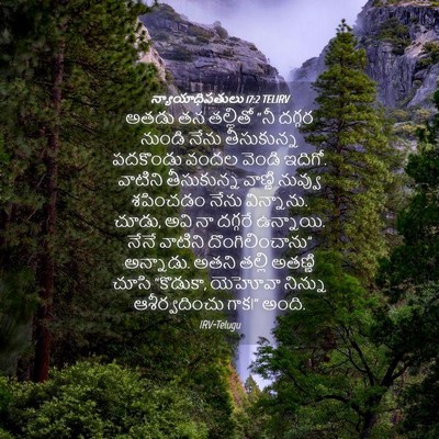 Picture 04 - న్యాయాధిపతులు 17:2 TELIRV - అతడు తన తల్లితో - Bible Verse Picture