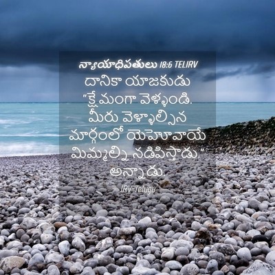 Picture 04 - న్యాయాధిపతులు 18:6 TELIRV - దానికా యాజకుడు - Bible Verse Picture