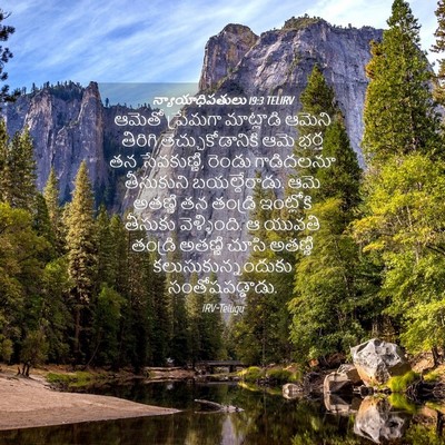 Picture 04 - న్యాయాధిపతులు 19:3 TELIRV - ఆమెతో ప్రేమగా - Bible Verse Picture