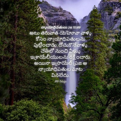 Picture 04 - న్యాయాధిపతులు 2:16 TELIRV - అటు తరువాత యెహోవా - Bible Verse Picture