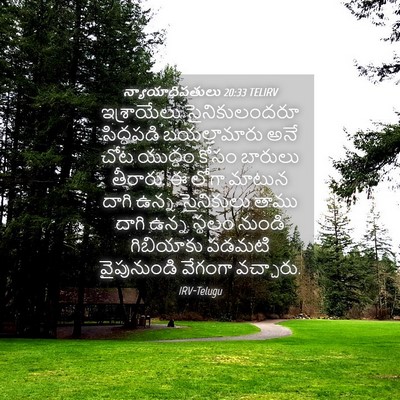 Picture 04 - న్యాయాధిపతులు 20:33 TELIRV - ఇశ్రాయేలు - Bible Verse Picture