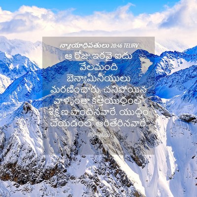 Picture 04 - న్యాయాధిపతులు 20:46 TELIRV - ఆ రోజు ఇరవై ఐదు - Bible Verse Picture
