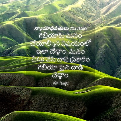Picture 04 - న్యాయాధిపతులు 20:9 TELIRV - గిబియాకు మనం - Bible Verse Picture