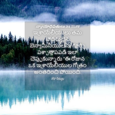 Picture 04 - న్యాయాధిపతులు 21:6 TELIRV - ఇశ్రాయేలీయులు తమ - Bible Verse Picture