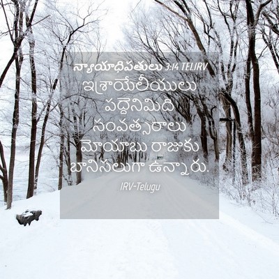 Picture 04 - న్యాయాధిపతులు 3:14 TELIRV - ఇశ్రాయేలీయులు - Bible Verse Picture