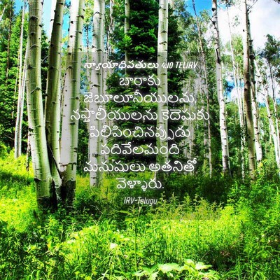 Picture 04 - న్యాయాధిపతులు 4:10 TELIRV - బారాకు - Bible Verse Picture