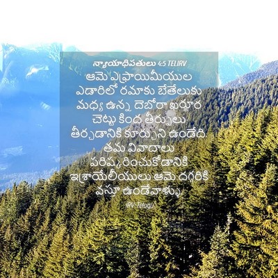 Picture 04 - న్యాయాధిపతులు 4:5 TELIRV - ఆమె ఎఫ్రాయిమీయుల - Bible Verse Picture