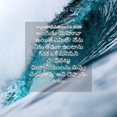 Picture 04 - న్యాయాధిపతులు 6:16 TELIRV - అందుకు యెహోవా - Bible Verse Picture