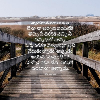 Picture 04 - న్యాయాధిపతులు 6:18 TELIRV - నేను నా అర్పణ - Bible Verse Picture