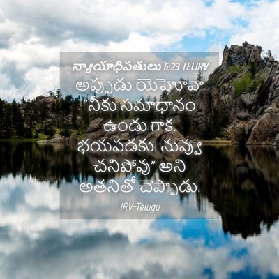 Picture 04 - న్యాయాధిపతులు 6:23 TELIRV - అప్పుడు యెహోవా - Bible Verse Picture
