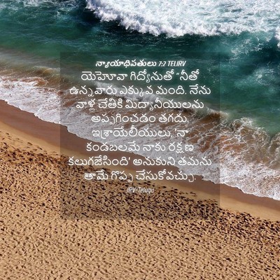 Picture 04 - న్యాయాధిపతులు 7:2 TELIRV - యెహోవా గిద్యోనుతో - Bible Verse Picture