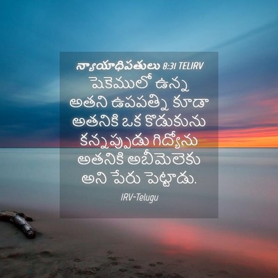 Picture 04 - న్యాయాధిపతులు 8:31 TELIRV - షెకెములో ఉన్న - Bible Verse Picture