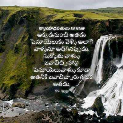 Picture 04 - న్యాయాధిపతులు 8:8 TELIRV - అక్కడనుంచి అతడు - Bible Verse Picture