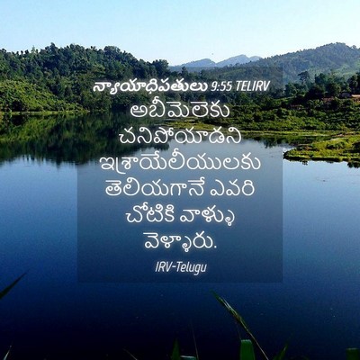 Picture 04 - న్యాయాధిపతులు 9:55 TELIRV - అబీమెలెకు - Bible Verse Picture