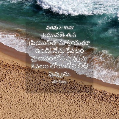 Picture 04 - పరమ 2:1 TELIRV - (యువతి తన - Bible Verse Picture