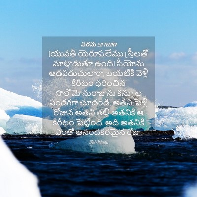 Picture 04 - పరమ 3:11 TELIRV - (యువతి యెరూషలేము - Bible Verse Picture