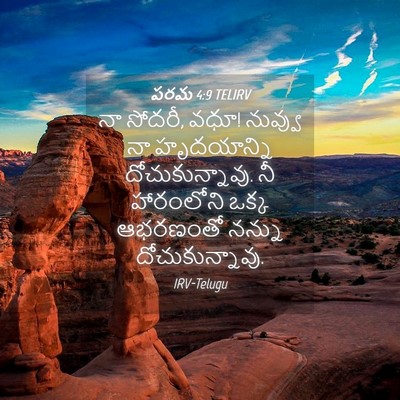 Picture 04 - పరమ 4:9 TELIRV - నా సోదరీ, వధూ! - Bible Verse Picture