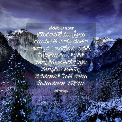 Picture 04 - పరమ 6:1 TELIRV - (యెరూషలేము - Bible Verse Picture