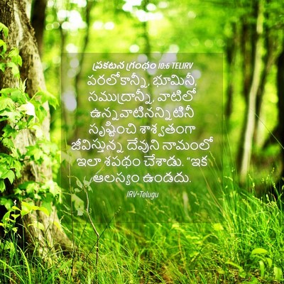 Picture 04 - ప్రకటన గ్రంథం 10:6 TELIRV - పరలోకాన్నీ, - Bible Verse Picture
