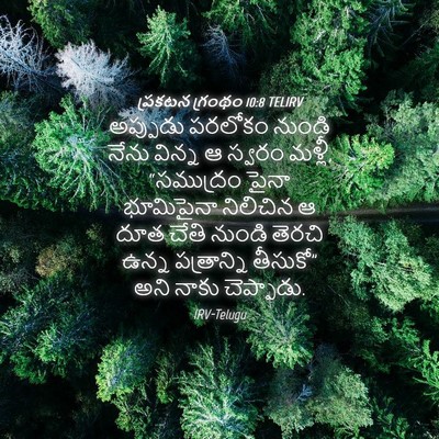 Picture 04 - ప్రకటన గ్రంథం 10:8 TELIRV - అప్పుడు పరలోకం - Bible Verse Picture