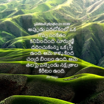 Picture 04 - ప్రకటన గ్రంథం 12:1 TELIRV - అప్పుడు పరలోకంలో - Bible Verse Picture