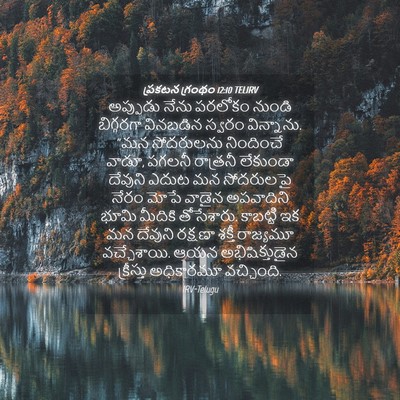 Picture 04 - ప్రకటన గ్రంథం 12:10 TELIRV - అప్పుడు నేను - Bible Verse Picture