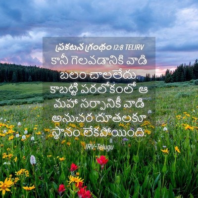 Picture 04 - ప్రకటన గ్రంథం 12:8 TELIRV - కానీ గెలవడానికి - Bible Verse Picture