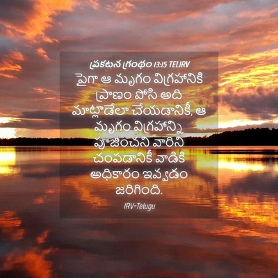 Picture 04 - ప్రకటన గ్రంథం 13:15 TELIRV - పైగా ఆ మృగం - Bible Verse Picture