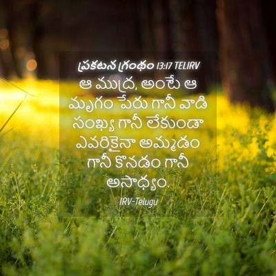 Picture 04 - ప్రకటన గ్రంథం 13:17 TELIRV - ఆ ముద్ర, అంటే ఆ - Bible Verse Picture