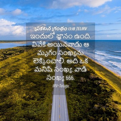 Picture 04 - ప్రకటన గ్రంథం 13:18 TELIRV - ఇందులో జ్ఞానం - Bible Verse Picture