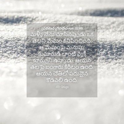 Picture 04 - ప్రకటన గ్రంథం 14:14 TELIRV - మళ్ళీ నేను - Bible Verse Picture