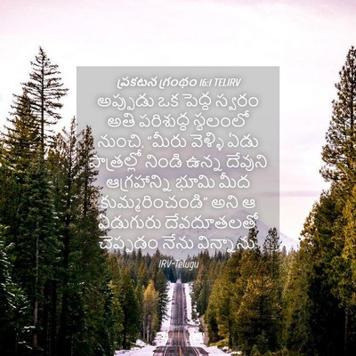 Picture 04 - ప్రకటన గ్రంథం 16:1 TELIRV - అప్పుడు ఒక పెద్ద - Bible Verse Picture