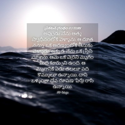 Picture 04 - ప్రకటన గ్రంథం 17:3 TELIRV - అప్పుడు నేను ఆత్మ - Bible Verse Picture