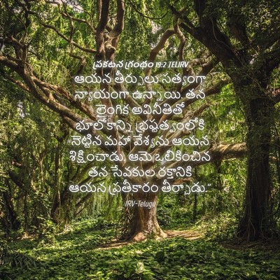 Picture 04 - ప్రకటన గ్రంథం 19:2 TELIRV - ఆయన తీర్పులు - Bible Verse Picture