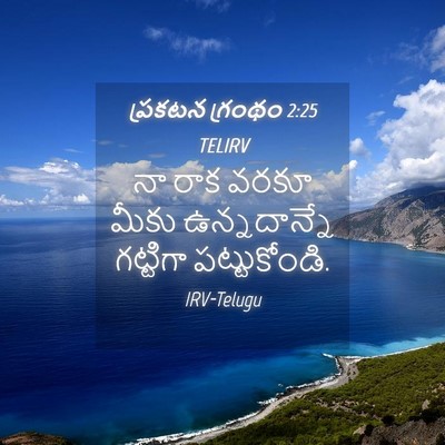 Picture 04 - ప్రకటన గ్రంథం 2:25 TELIRV - నా రాక వరకూ మీకు - Bible Verse Picture
