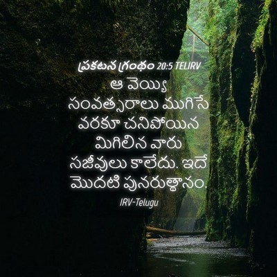 Picture 04 - ప్రకటన గ్రంథం 20:5 TELIRV - ఆ వెయ్యి - Bible Verse Picture