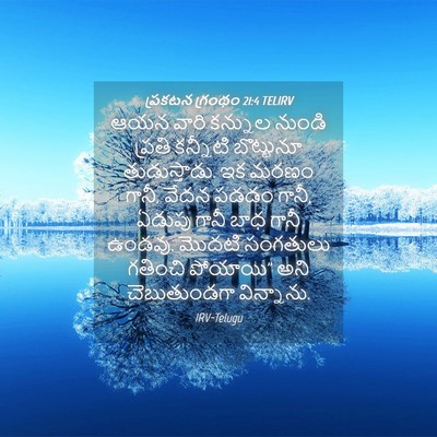Picture 04 - ప్రకటన గ్రంథం 21:4 TELIRV - ఆయన వారి కన్నుల - Bible Verse Picture
