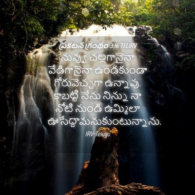 Picture 04 - ప్రకటన గ్రంథం 3:16 TELIRV - నువ్వు చల్లగానైనా - Bible Verse Picture