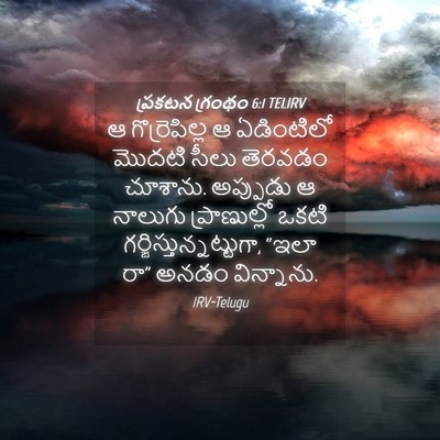 Picture 04 - ప్రకటన గ్రంథం 6:1 TELIRV - ఆ గొర్రెపిల్ల ఆ - Bible Verse Picture