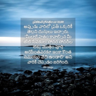Picture 04 - ప్రకటన గ్రంథం 6:11 TELIRV - అప్పుడు వారిలో - Bible Verse Picture