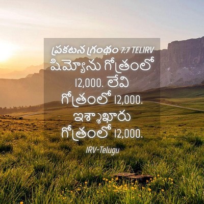 Picture 04 - ప్రకటన గ్రంథం 7:7 TELIRV - షిమ్యోను గోత్రంలో - Bible Verse Picture