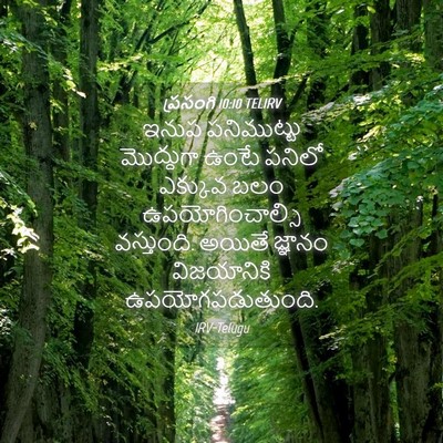 Picture 04 - ప్రసంగి 10:10 TELIRV - ఇనుప పనిముట్టు - Bible Verse Picture