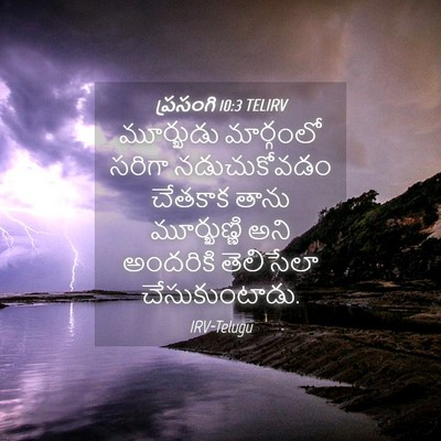 Picture 04 - ప్రసంగి 10:3 TELIRV - మూర్ఖుడు మార్గంలో - Bible Verse Picture