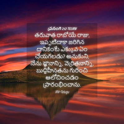 Picture 04 - ప్రసంగి 2:12 TELIRV - తరువాత రాబోయే - Bible Verse Picture