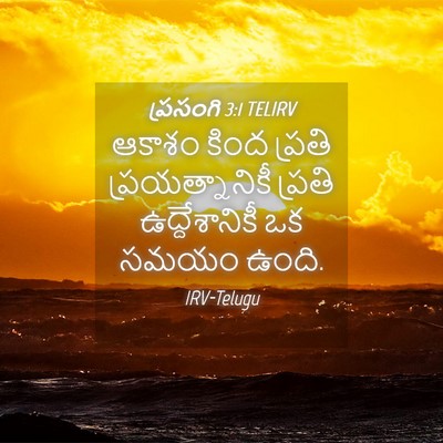 Picture 04 - ప్రసంగి 3:1 TELIRV - ఆకాశం కింద ప్రతి - Bible Verse Picture