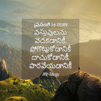 Picture 04 - ప్రసంగి 3:6 TELIRV - వస్తువులను - Bible Verse Picture