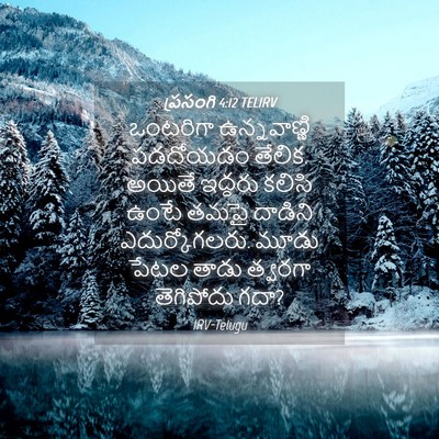 Picture 04 - ప్రసంగి 4:12 TELIRV - ఒంటరిగా - Bible Verse Picture