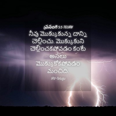 Picture 04 - ప్రసంగి 5:5 TELIRV - నీవు మొక్కుకున్న - Bible Verse Picture