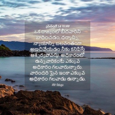 Picture 04 - ప్రసంగి 5:8 TELIRV - ఒక రాజ్యంలో - Bible Verse Picture