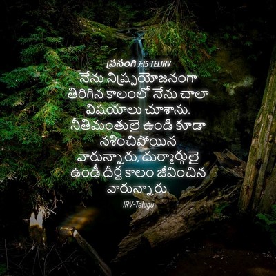 Picture 04 - ప్రసంగి 7:15 TELIRV - నేను - Bible Verse Picture